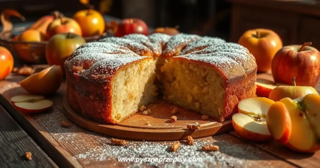 ciasto ucierane z jabłkami